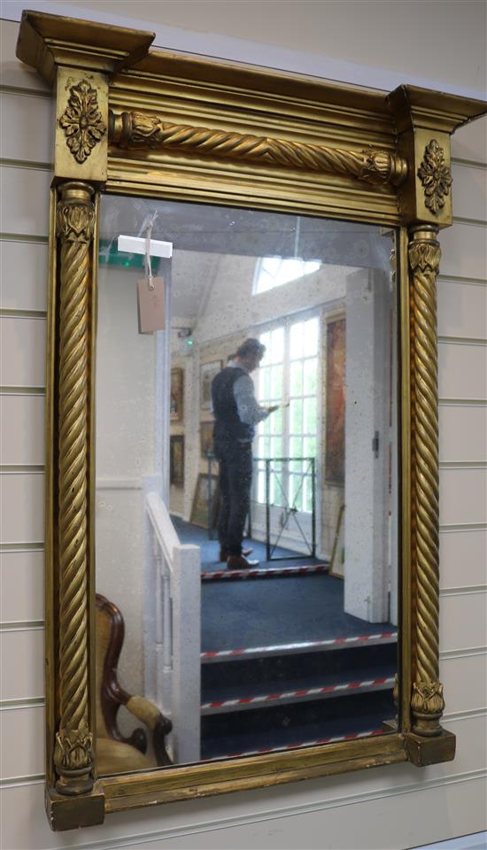 Regency gilt-framed chimney glass, 99cm high